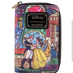 NWT. Beauty and the Beast Stained Glass Wallet